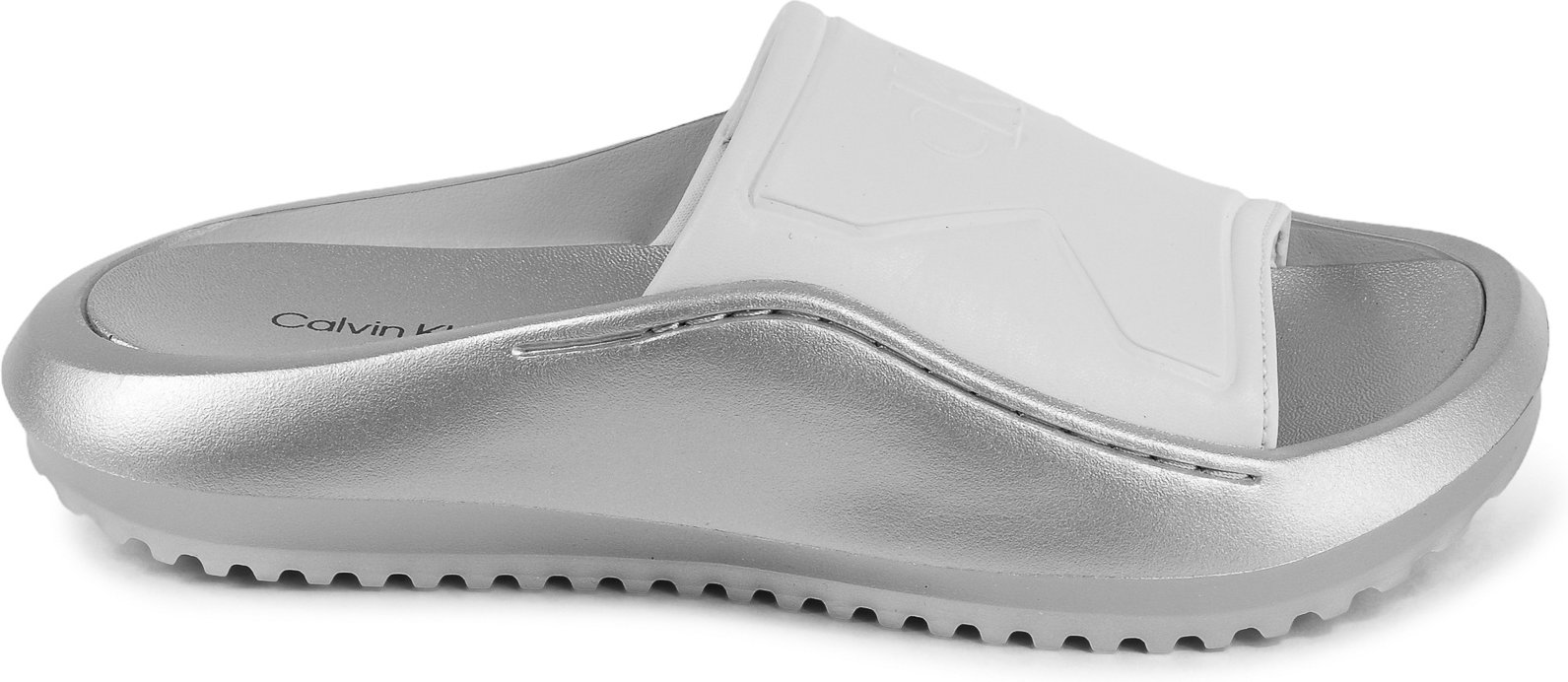 Silberne Slipper Bequeme Schuhe