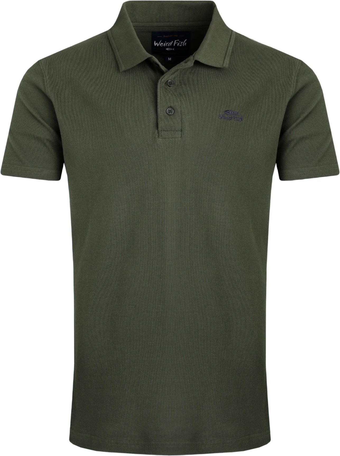 Weird Fish - "Giles" Poloshirt für Herren, Piqué (Dunkles Flechtengrün)