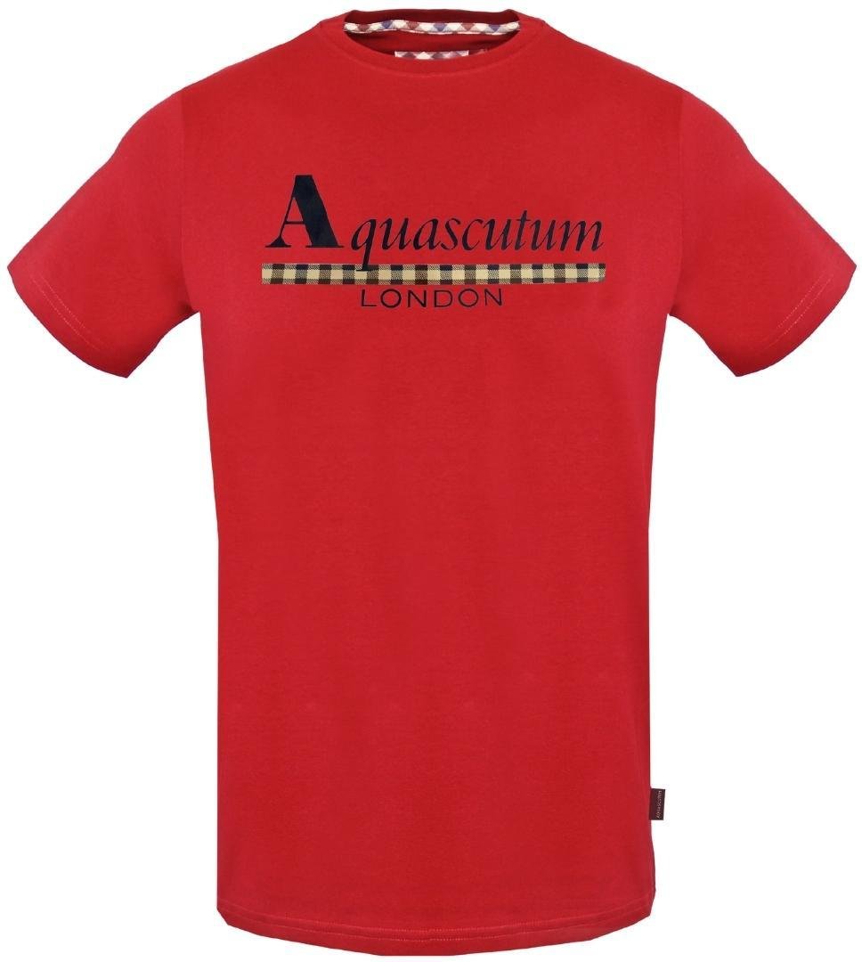 Aquascutum - T-Shirt für Herren, Streifen (Rot)