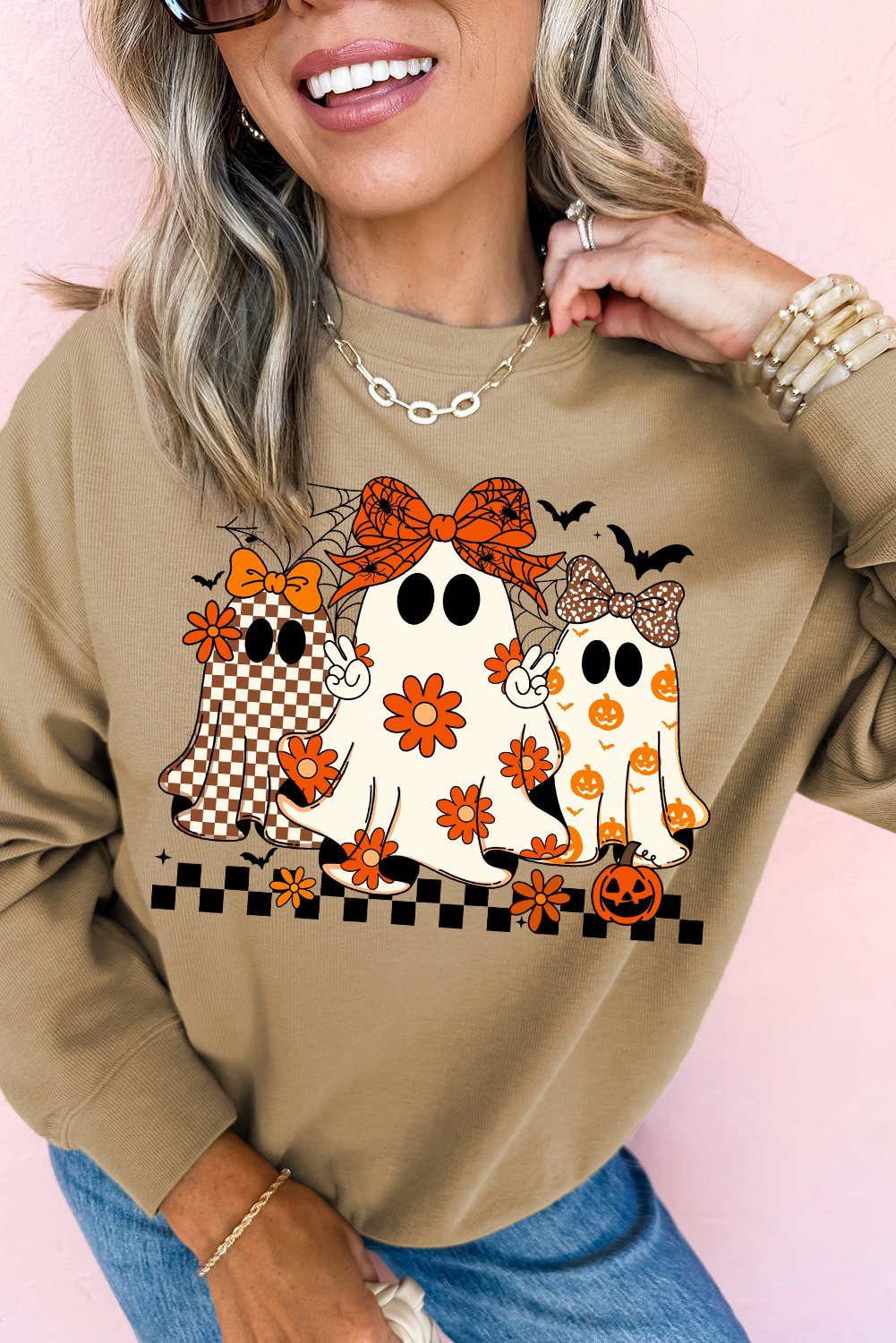 Geister Grafik Crewneck Sweatshirt