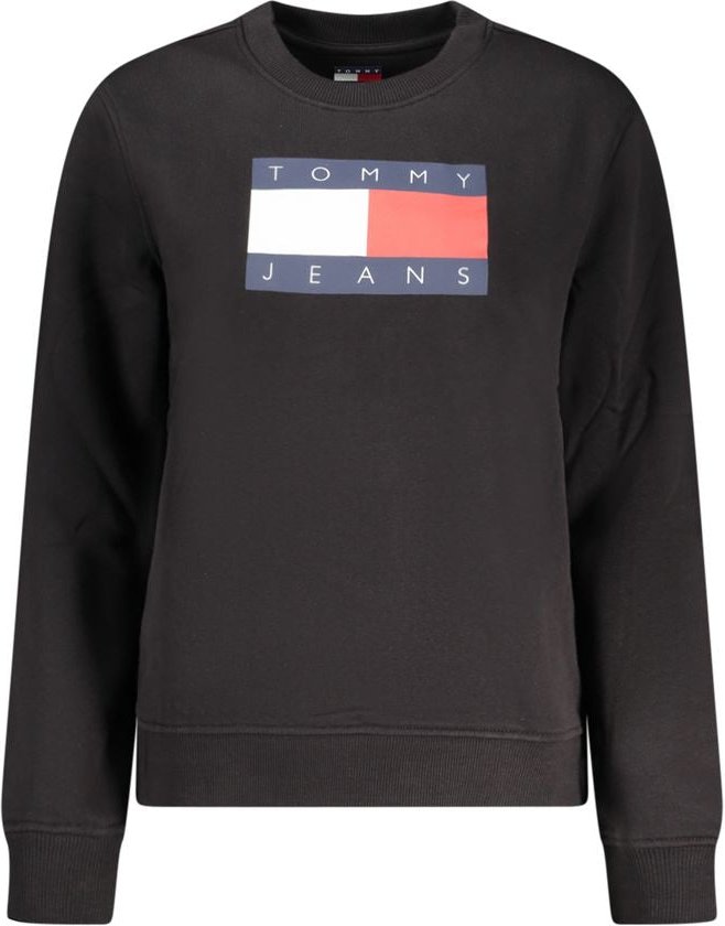 Thumbnail - Tommy Hilfiger Schwarzes Baumwoll-Damen-Sweatshirt