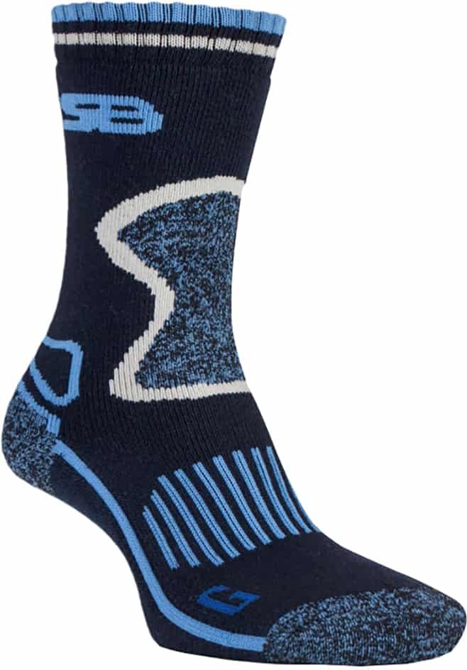 2 Paar Damen gepolstert Wolle Mischung Wandern Socken mit Arch Support