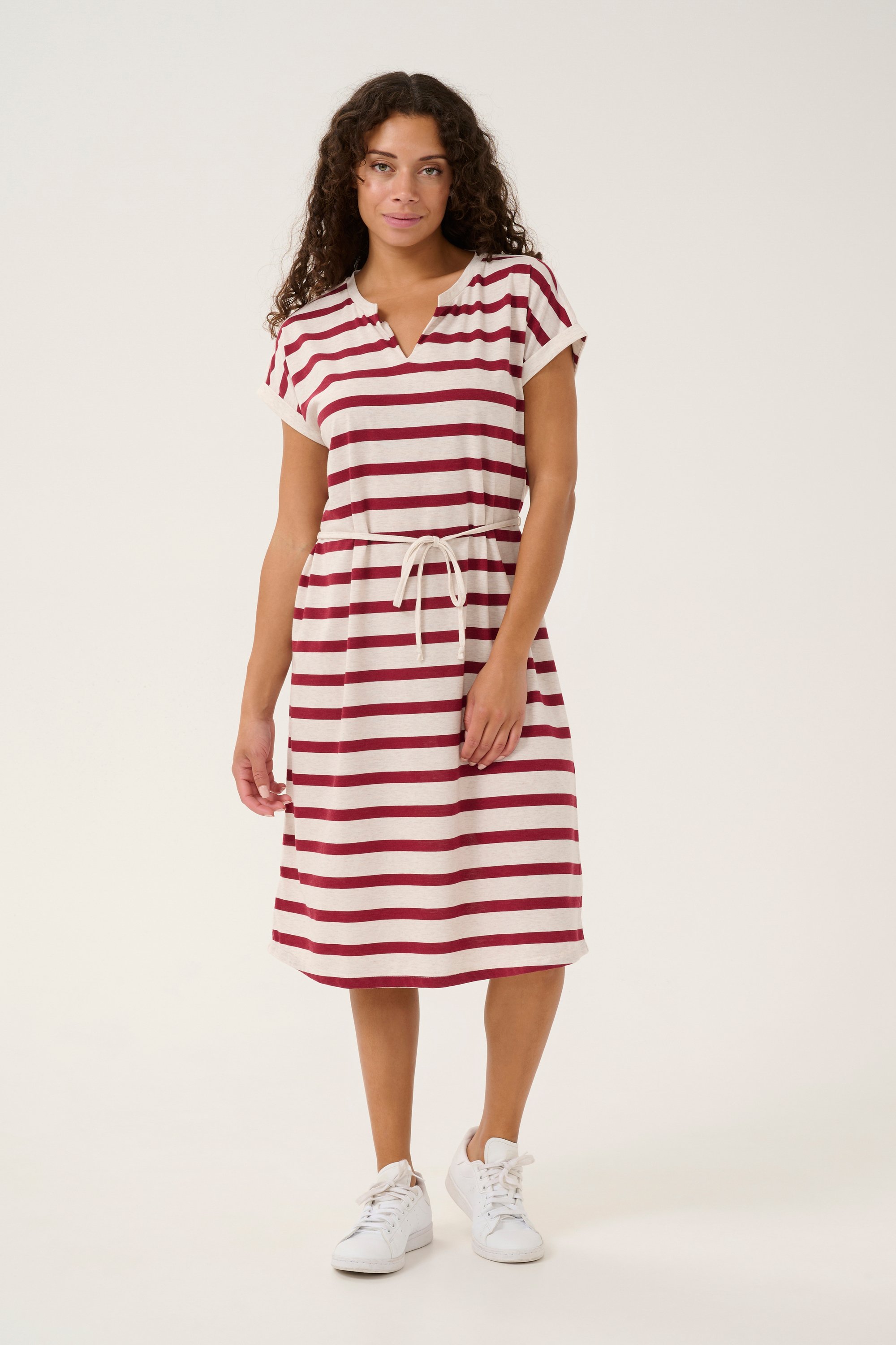 Kleid Regular fit Red Melange Stripe red