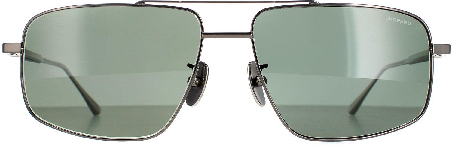 Chopard Aviator Herren Total Glänzend Gunmetal Grau Grün Polarisiert SCHF21M