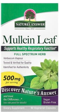 Nature's Answer, Königskerzenblatt, 500 mg, 90 pflanzliche Kapseln