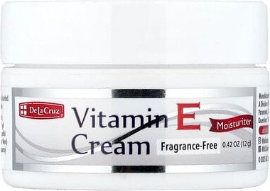 De La Cruz, Vitamin E Cream, Fragrance-Free, Creme mit Vitamin E, ohne Duftstoffe, 12 g (0,42 oz.)