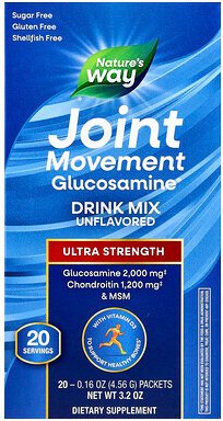 Nature's Way, JointMovement Glucosamine®, Trinkmischung, ultrastark, geschmacksneutral, 20 Päckchen, je 4,56 g (0,16 oz....