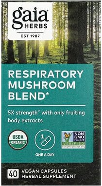 Gaia Herbs, Pilzmischung für die Atemwege, 40 vegane Kapseln
