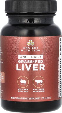 Ancient Nutrition, Once Daily, Grass-Fed Liver, Leber von grasgefütterten Kühen, 30 Tabletten