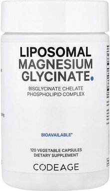 Codeage, Liposomal Magnesium Glycinate, liposomales Magnesiumglycinat, 120 pflanzliche Kapseln
