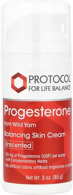 Protocol for Life Balance, Natürliches Progesteron, liposomale Hautcreme, geruchlos, 85 g
