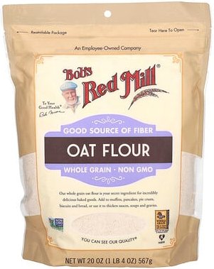 Bob's Red Mill, Oat Flour, Whole Grain, Hafermehl, Vollkorn, 567 g (20 oz.)