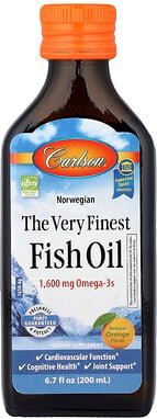 Carlson, Norwegian, The Very Finest Fish Oil, feines Fischöl, natürliche Orange, 200 ml (6,7 fl. oz.)
