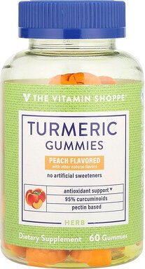 The Vitamin Shoppe, Turmeric Gummies, Pfirsich, 60 Fruchtgummis