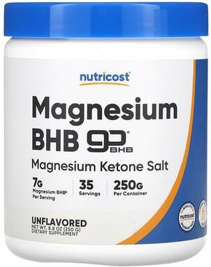 Nutricost, Magnesium BHB, goBHB®, geschmacksneutral, 250 g (8,8 oz.)