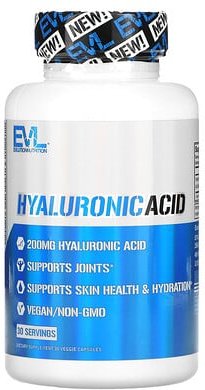 EVLution Nutrition, Hyaluronic Acid, Hyaluronsäure, 200 mg, 30 vegetarische Kapseln