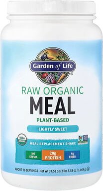 Thumbnail - Garden of Life, RAW Organic Meal Replacement Shake, Bio-Mahlzeitenersatz-Shake, leicht süß, 1.064 g (37,53 oz.)