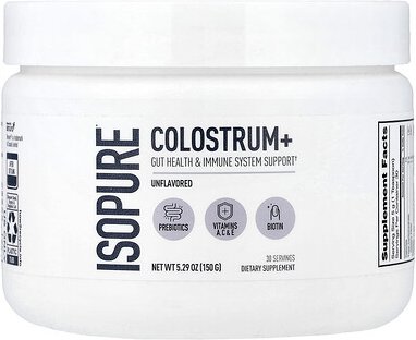 Isopure, Colostrum+, Unflavored, Colostrum+, geschmacksneutral, 150 g (5,29 oz.)