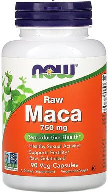 NOW Foods, Raw Maca, 750 mg, 90 pflanzliche Kapseln