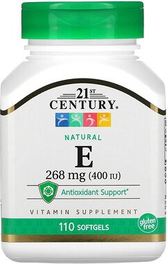 21st Century, Natural Vitamin E, natürliches Vitamin E, 268 mg (400 IU), 110 Weichkapseln
