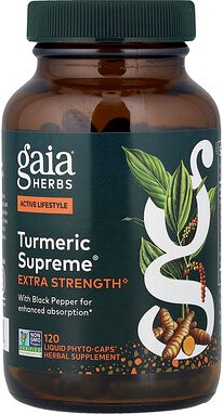 Gaia Herbs, Turmeric Supreme®, Kurkuma, 120 Liquid Phyto-Caps