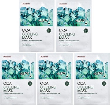 Cell Fusion C, Cica Moisturizing Beauty Mask, kühlende Beauty-Maske, 5 Tuchmasken, 27 g (0,95 oz.)