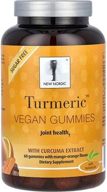 Thumbnail - New Nordic, Turmeric Vegan Gummies with Curcuma Extract, vegane Kurkuma-Fruchtgummis mit Kurkumaextrakt, Mango-Orange, 6...