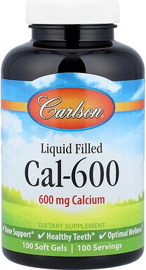 Carlson, Liquid Filled Cal-600, 600 mg, 100 Weichkapseln