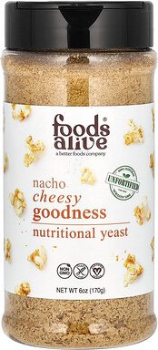 Foods Alive, Nutritional Yeast, Nacho Cheesy Goodness, käsige Nacho-Hefe, 170 g (6 oz.)