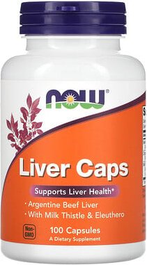 NOW Foods, Leber Kapsel, 100 Kapseln