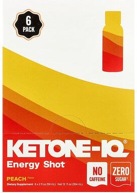 Thumbnail - Ketone-IQ, Energy Shot, Pfirsich, 6 Flaschen, je 59 ml (2 fl. oz..).