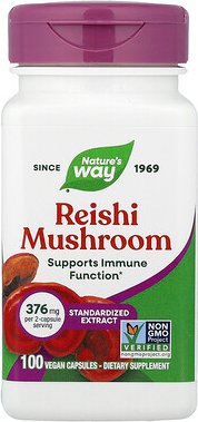 Nature's Way, Reishi Mushroom, Reishi-Pilz, 100 vegane Kapseln (188 mg pro Kapsel)