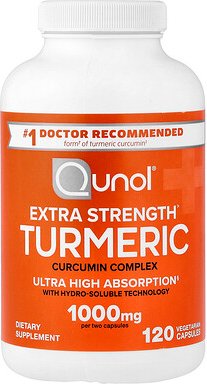 Qunol, Turmeric, Curcumin Complex, Kurkuma, Kurkumin-Komplex, 120 pflanzliche Kapseln (500 mg pro Kapsel)