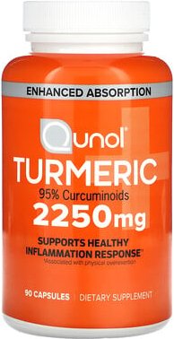 Thumbnail - Qunol, Turmeric, Kurkuma, 90 Kapseln (750 mg pro Kapsel)