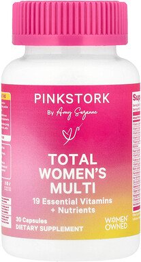 Pink Stork, Total Women's Multi, Multivitamine für Frauen, 30 Kapseln