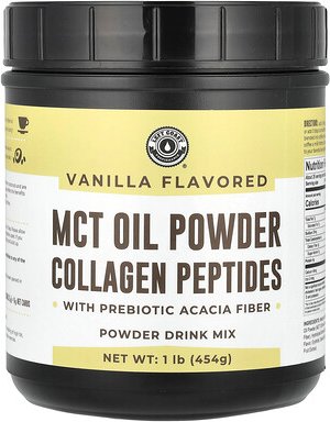 Left Coast Performance, MCT Oil Powder Collagen Peptides with Prebiotic Acacia Fiber, MCT-Ölpulver Kollagenpeptide mit p...