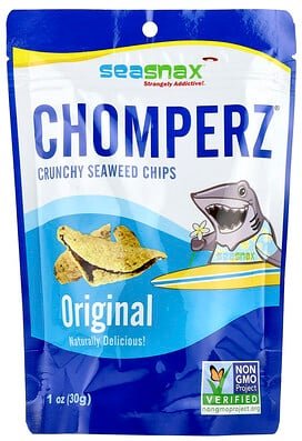 SeaSnax, Chomperz, Knusprige Seetang-Chips, Original, 30 g