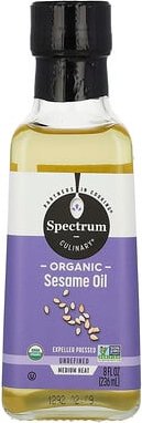 Thumbnail - Spectrum Culinary, Organic Sesame Oil, Bio-Sesamöl, unraffiniert, 236 ml (8 fl. oz.)