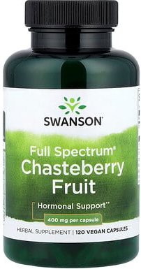 Swanson, Full Spectrum® Chasteberry Fruit, Mönchspfeffer, 400 mg, 120 vegane Kapseln