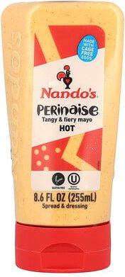 NANDO'S, Perinaise, Tangy & Fiery Mayo, Perinaise, würzige und feurige Mayo, scharf, 255 ml (8,6 fl. oz.)
