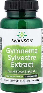 Swanson, Gymnema sylvestre Extract, Gurmar-Extrakt, standardisiert, 300 mg, 90 Kapseln