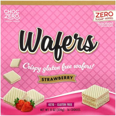 ChocZero, Premium Cookies, Wafers, Waffeln, Erdbeere, 16 Kekse, 224 g (8 oz.)