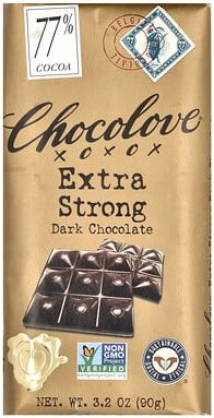Thumbnail - Chocolove, Extra Strong Dark Chocolate, Kakao 77, 90 g (3,2 oz.)