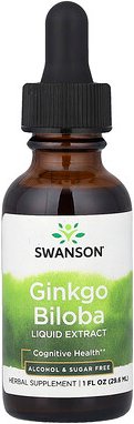 Thumbnail - Swanson, Ginkgo Biloba Liquid Extract, flüssiger Ginkgo-Extrakt, alkohol- und zuckerfrei, 29,6 ml (1 fl. oz.)
