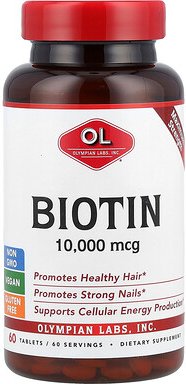 Olympian Labs, Biotin, 10.000 mcg, 60 Tabletten