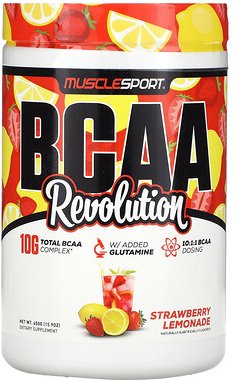 MuscleSport, BCAA, Revolution, Erdbeerlimonade, 450 g (15,9 oz.)