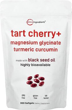 Micro Ingredients, Tart Cherry+, Tartkirsche+, 300 Weichkapseln