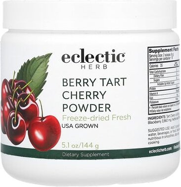 Eclectic Herb, Berry Tart Cherry Powder, Beeren- und Sauerkirschpulver, 144 g (5,1 oz.)