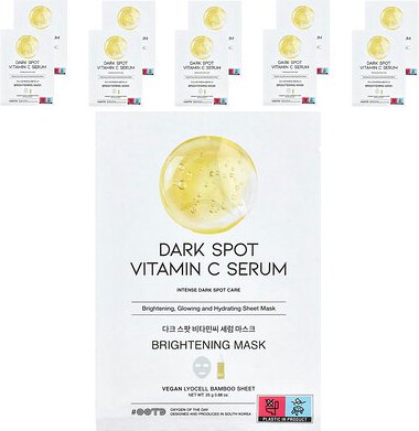 OOTD, Dark Spot Vitamin C Serum Brightening Beauty Mask, Vitamin-C-Serum zur Aufhellung der Schönheit, 10 Tuchmasken, 25...