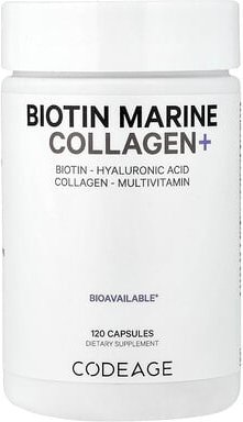 Thumbnail - Codeage, Biotin Marine Collagen+, Biotin mit marinem Kollagen, 120 Kapseln